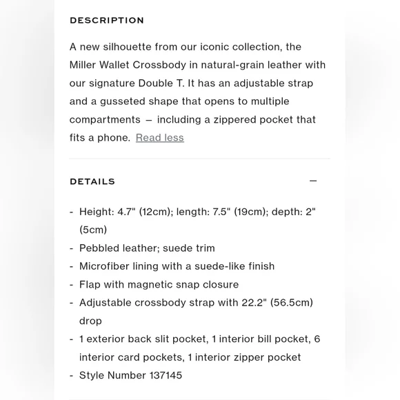 Tory Burch Miller Wallet Crossbody Soft Serve - Picture 6 of 11